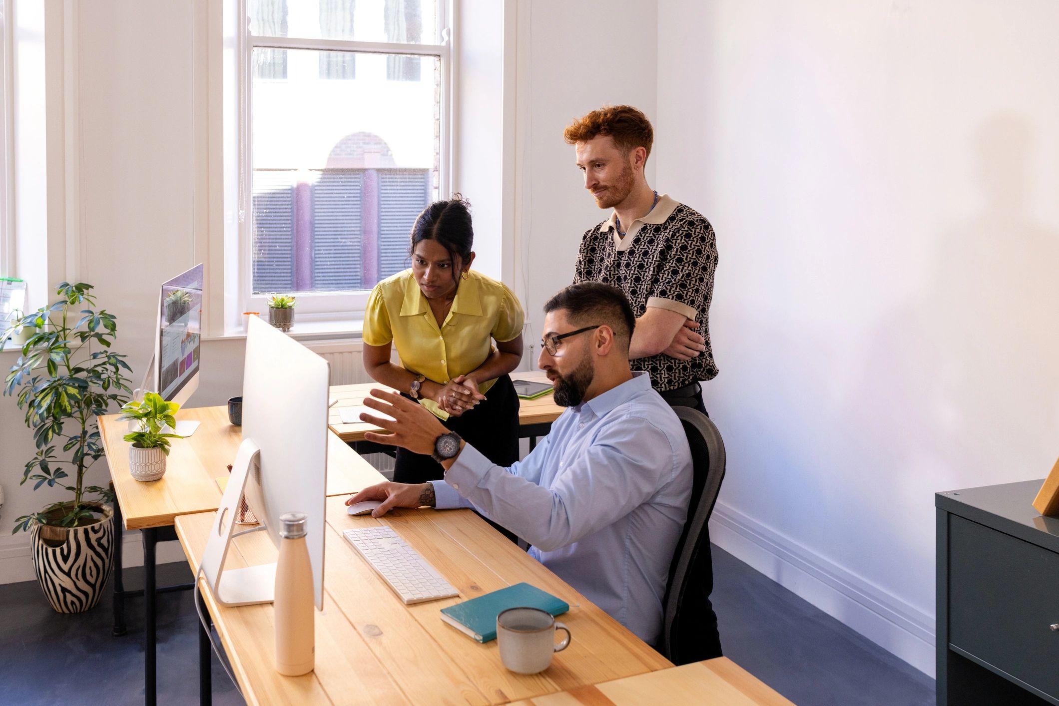 Inclusive workplace training discussion in a professional environment