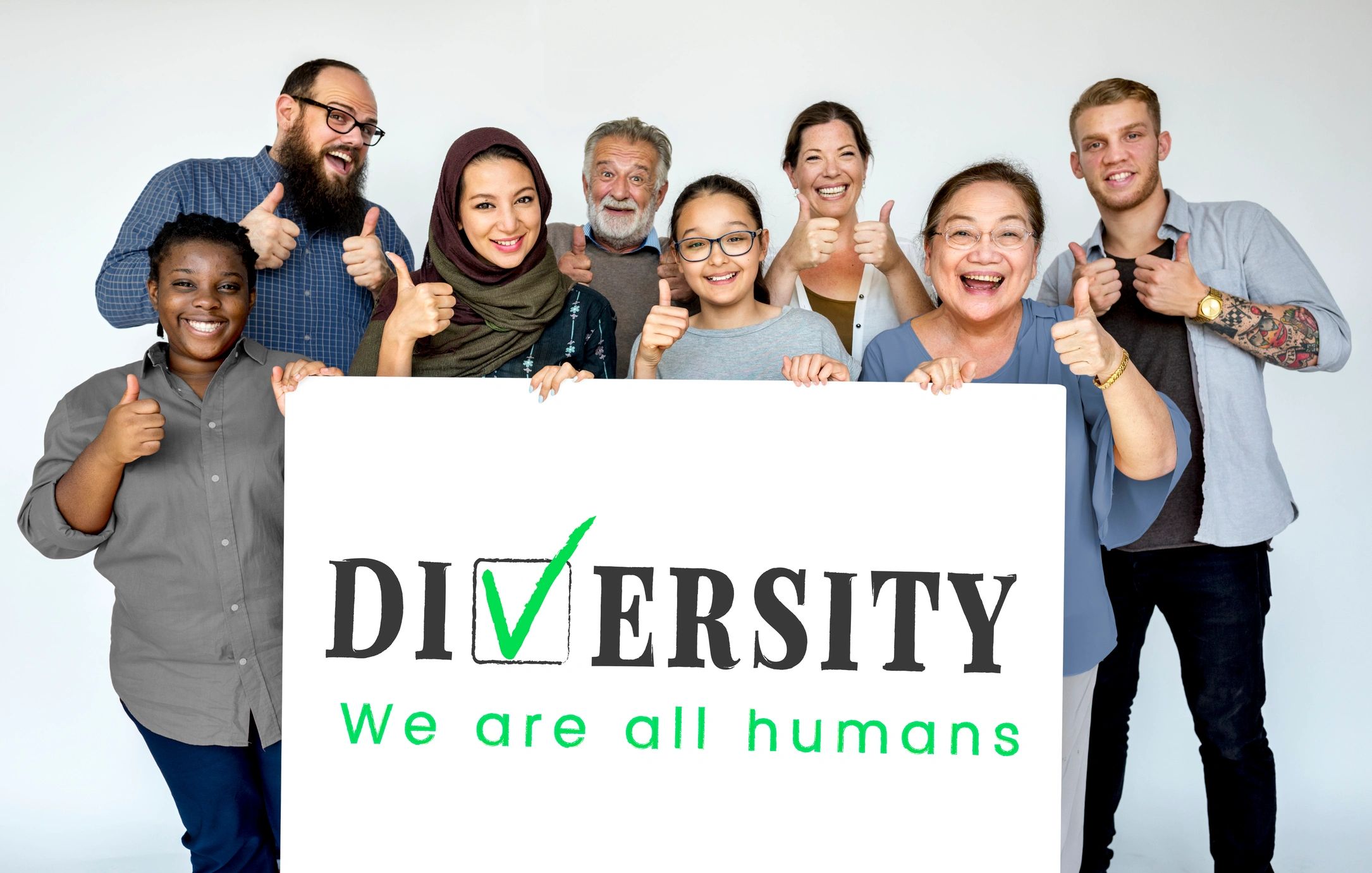 Diverse group representing community connection and support